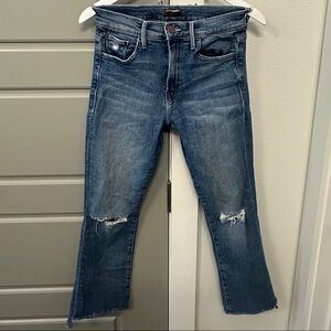 MOTHER Denim The Insider Crop Step Fray Jeans Size 25